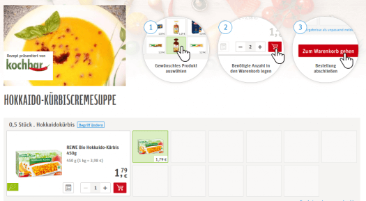 REWE und kochbar.de - Screenshot
